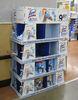 Tiered Cardboard Retail Display Stands For Supermarket Promotion