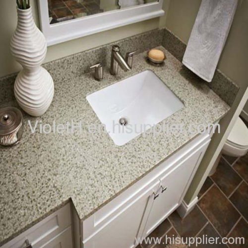 Polished low price vanity top with rectangular sink