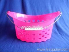 plastic oval basket with handle