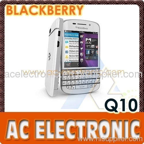 Black berry-Q10-White mobile phone