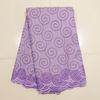 Lialic Purple African Net Lace Fabrics , Primer Shirt