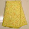 Garment African Net Lace Fabrics With Stones , Yellow