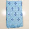 Blue Embroidery African Net Lace Fabrics With Sequins