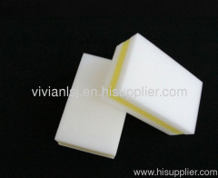 Compressed melamine foam with sponge,cleaning sponge