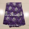 Garment Swiss Cotton Voile Lace , Black Purple