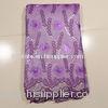 Purple Swiss Metallic Net Lace Fabric For Window Curtain