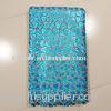 Blue Double Net Lace Fabric For Wedding Dress , 4 - 5 Kgs