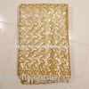 Gold Bridal Lace Fabrics For Ladies Garment , 130 - 135cm Width