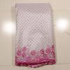 Pink Embroidery Bridal Lace Fabrics , 4 - 5kgs Weight