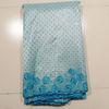 Wedding Dress Bridal Lace And Fabric , Blue Swiss Metallic + Net