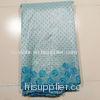 Wedding Dress Bridal Lace And Fabric , Blue Swiss Metallic + Net