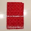 Red Embroidered Sequin Lace Fabric , Ladies Garment