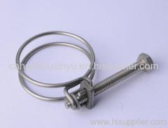 double wires galvanized hose clamp
