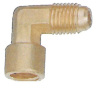Brass pipe fitting, 90 Degree Elbow, External Flare to Internal Flare,