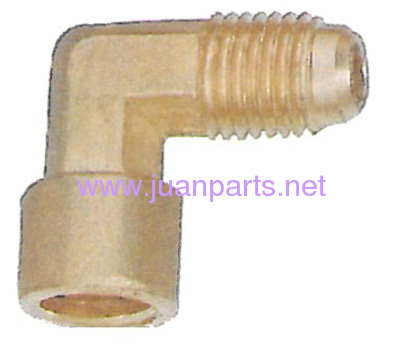 Brass pipe fitting, 90 Degree Elbow, External Flare to Internal Flare,