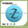 Blue plastic disc golf disc