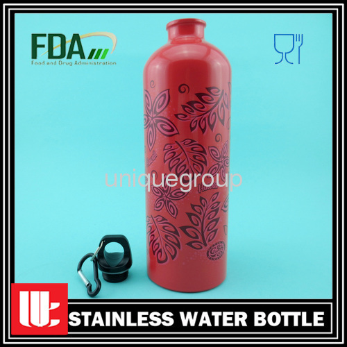 1 liter stainless steel narrow mouth drinking bottle