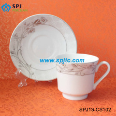 porcelain coffee cup and saucer