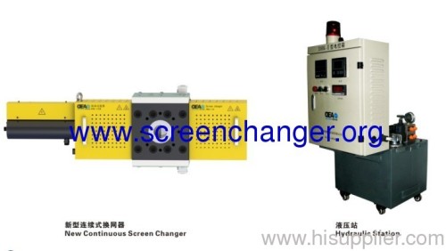 New continuous screen chnger for plastic extrusion machine