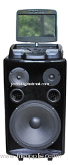 Rechargeable portable amplifier with DVD CD player