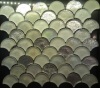 Foil luster glass mosaic white color