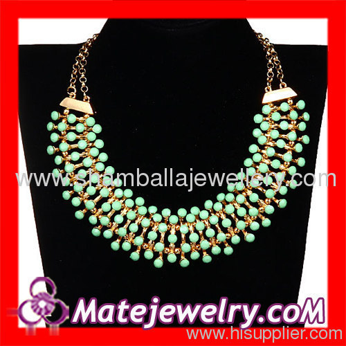 Wholesale fashion Costume jewellery turquoise chunky bib necklace