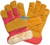 BGCL203W-Winter Warm Lining Cow Split Leather Palm Gloves