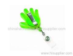 Retractable Hand shape Badge Puller,Palm Card Holder