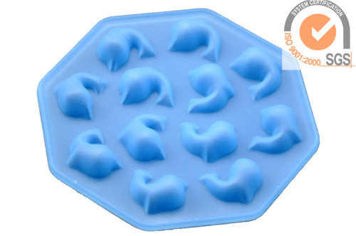 Colorful Silicone ice cube tray dolphin style promp in hot summer