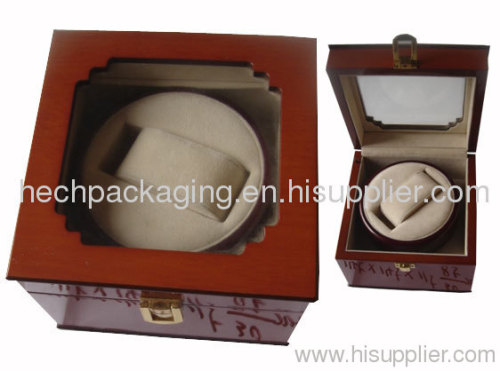 single watch winder cream velvet inside high glossy finish painting