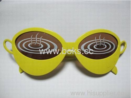 yellow frame plastic sunglasses