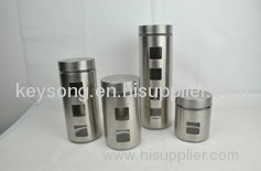 storage jar with stainless steel