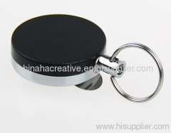 Chrome Retractable Badge Holder with Metal Clip,metal card holder