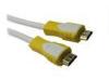 Flat 1.4V 3D HDMI Cable Triple Shielding With Oxygen Free Copper Conductor