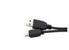 Black UL94-0 480 Mbps USB 2.0 Extension Cable Flat For Digital Camera