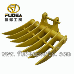 excavator root rake bucket