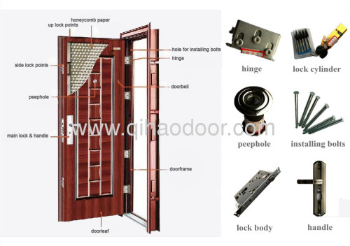 wrought iron swing door