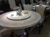round marble 10 seater dining with Lazy Susuan furniture