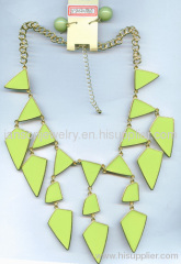aqua color resin necklace