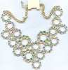 rhinestone loop shining necklace