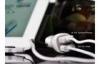 White 12V - 24V Automatic Car Charger For Iphone 4 / 4S / 5
