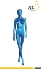 Abstract female mannequin with chrome finish