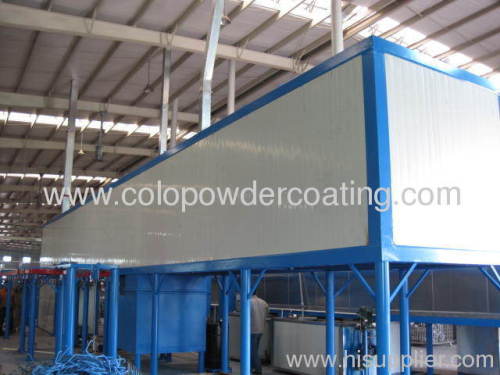 automatic conveyor spray coating line with tunnel oven