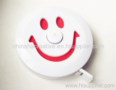 happy smile tape measure retractable pvc fiber tapeline,measuring tape