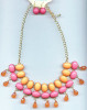 resin beads dangling necklace