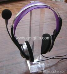 Custom clear Acrylic headphone holder stand