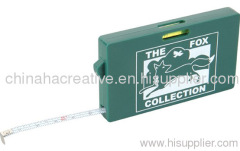 press retractable steel ruler with liquid level band tape