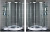 Polished aluminum alloy frame shower enclosure