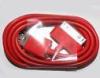 Red Apple Charger Cord TPE , iphone 4 USB charge cable for iphone