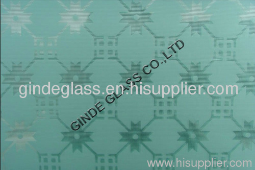 figure acid etched glass emusification glass/star studded sky